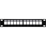 InLine 10" Leerpanel 12-fach, für Keystone Module, 1HE, schwarz
