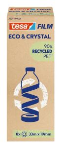 tesafilm Eco & Crystal, 33m x 19mm, 8er-Pack