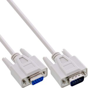 InLine Serielle Verlängerung, 9pol Stecker/Buchse, vergossen, 1:1 belegt, 2m