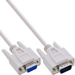 InLine Serielle Verlängerung, 9pol Stecker/Buchse, vergossen, 1:1 belegt, 3m