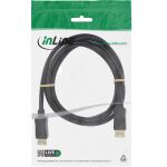 InLine DisplayPort 2.1 Kabel, UHBR20 80Gb/s, schwarz, vergoldete Kontakte, 3m