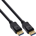InLine DisplayPort 2.1 Kabel, UHBR20 80Gb/s, schwarz, vergoldete Kontakte, 0,5m