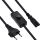 InLine Euro Netzkabel mit Schalter, CEE7/16 zu IEC-C7, schwarz, 1m