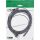 InLine Euro Netzkabel mit Schalter, CEE7/16 zu IEC-C7, schwarz, 3m