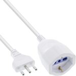 InLine Strom-Verlängerung Schutzkontakt ITALIEN Stecker L / Buchse F, 2m