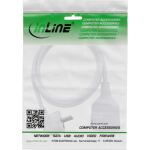 InLine Strom-Verlängerung Schutzkontakt Stecker gewinkelt / Buchse, weiß, 2m