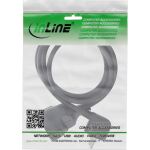 InLine Strom-Verlängerung Schutzkontakt Stecker gewinkelt / Buchse, schwarz, 2m