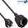 InLine Schutzkontakt-Verlängerungskabel, CEE 7/7, H05VV-F3G1,5, schwarz, 7m
