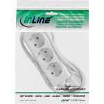 InLine Steckdosenleiste, 3-fach Schutzkontakt, weiß, 5m