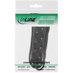 InLine Steckdosenleiste, 4-fach Schutzkontakt, schwarz, 1,5m
