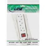 InLine Steckdosenleiste, 4-fach, 2x Schutzkontakt + 2x Euro, weiß, 1,5m
