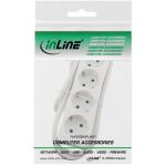 InLine Steckdosenleiste, 4-fach Schutzkontakt weiß, 5m