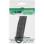 InLine Steckdosenleiste, 5-fach Schutzkontakt, schwarz, 1,5m