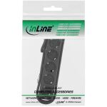 InLine Steckdosenleiste, 5-fach Schutzkontakt, schwarz, 1,5m