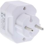 InLine Steckdosenadapter, Schutzkontakt-Stecker auf 3x Eurobuchse