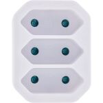 InLine Steckdosenadapter, Schutzkontakt-Stecker auf 3x Eurobuchse