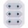 InLine Steckdosenadapter, Schutzkontakt-Stecker auf 3x Eurobuchse