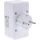InLine Steckdosenadapter, Schutzkontakt Stecker an 2x Euro + 1x SK, weiß