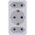 InLine Steckdosenadapter, Schutzkontakt Stecker an 2x Euro + 1x SK, weiß