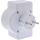 InLine Steckdosenadapter, SK Stecker an 2xEuro+1x SK, mit Schalter, weiß