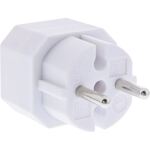 InLine Steckdosenadapter, Schutzkontakt-Stecker auf 2x Eurobuchse