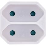 InLine Steckdosenadapter, Schutzkontakt-Stecker auf 2x Eurobuchse