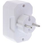 InLine Steckdosenadapter, Schutzkontakt-Stecker auf 4x Eurobuchse