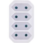 InLine Steckdosenadapter, Schutzkontakt-Stecker auf 4x Eurobuchse