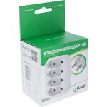 InLine Steckdosenadapter, Schutzkontakt-Stecker auf 4x Eurobuchse