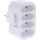 InLine Steckdosenadapter, Schutzkontakt-Stecker auf 4x Eurobuchse