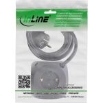 InLine Charging Cube, 3x Schutzkontakt, 2x USB-C, 2x USB-A, schwarz, 2m