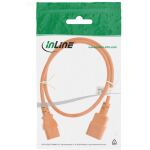 InLine Kaltgeräteverlängerung, C13 auf C14, orange, 0,5m