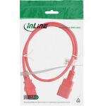 InLine Kaltgeräteverlängerung, C13 auf C14, rot, 0,5m