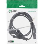 InLine Netz-Y-Kabel, Kaltgeräte, 1x IEC-C14 gewinkelt auf 2x IEC-C13, 1,8m