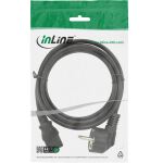 InLine Netzkabel, Schutzkontakt gewinkelt auf Kaltgerätestecker C13, 0,3m