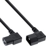 InLine Netzkabel Kaltgeräteverlängerung, C13 auf C14, 90° abgewinkelt, 5,0m