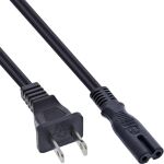 InLine Netzkabel, Netzstecker USA auf Euro 8 C7 Stecker, 0,5m
