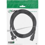 InLine Netzkabel, Schutzkontakt auf Kaltgerätestecker C13, schwarz, 1,80 m