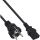 InLine Netzkabel, Schutzkontakt auf Kaltgerätestecker C13, schwarz, 1 m