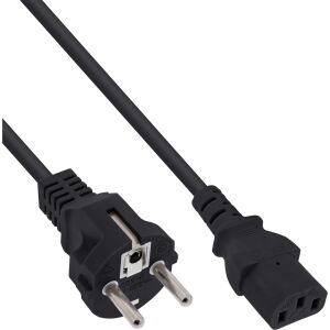 InLine Netzkabel, Schutzkontakt auf Kaltgerätestecker C13, schwarz, 3 m