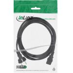 InLine Netzkabel, Schutzkontakt auf Kaltgerätestecker C13, schwarz, 0,50 m