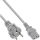 InLine Netzkabel, Schutzkontakt gerade auf Kaltgerätestecker C13, 1,0m, grau