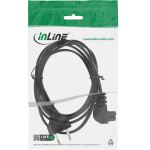 InLine Netzkabel, Netzstecker auf Euro 8 C7 Stecker, gewinkelt, 1,0m