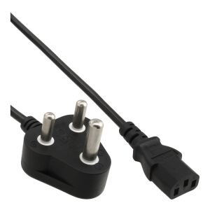 InLine Netzkabel, Südafrika 10A Typ M auf Kaltgerätestecker C13, 1,8m