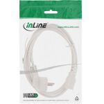 InLine Netzkabel, Schutzkontakt gewinkelt auf Kaltgerätestecker C13, weiß, 1,8m