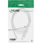 InLine Netzkabel, Netzstecker auf Euro 8 C7 Stecker, weiß, 3,0m
