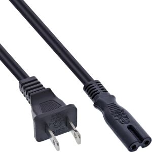 InLine Netzkabel, Netzstecker USA auf Euro 8 C7 Stecker, 3m
