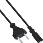 InLine Netzkabel, Netzstecker auf Euro 8 C7 Stecker, 2m