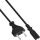 InLine Netzkabel, Netzstecker auf Euro 8 C7 Stecker, 0,30m
