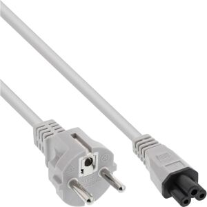InLine Netzkabel für Notebook, 3pol Kupplung C5, grau, 1,8m